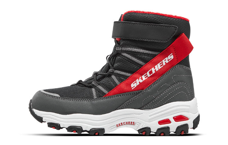 (GS) Skechers D'lites Boots 'Black Red' 660092L-BKRD