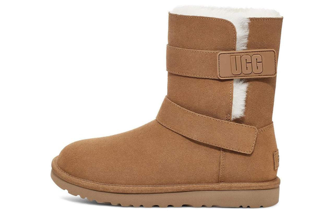 (WMNS) UGG Bailey Graphic Logo Strap Boot 'Brown' 1137074-CHE