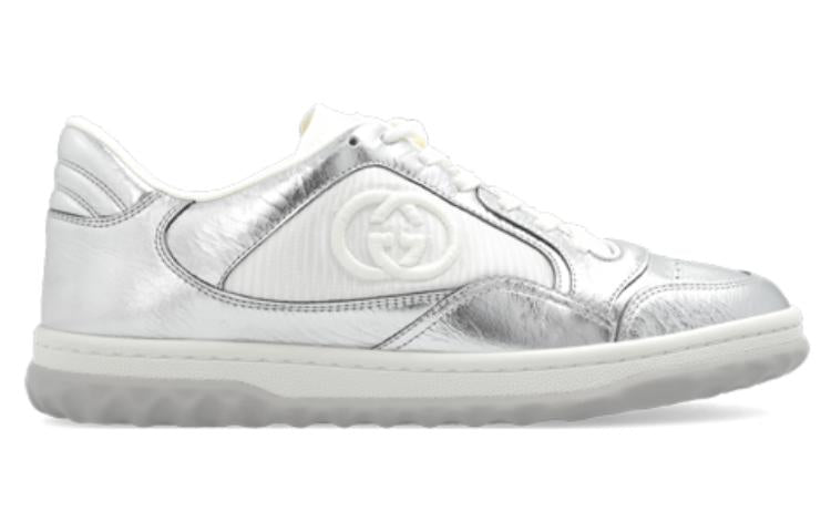 (WMNS) Gucci Mac80 Embroidered Sneakers 'White Silver' 750834-AACA9-8141