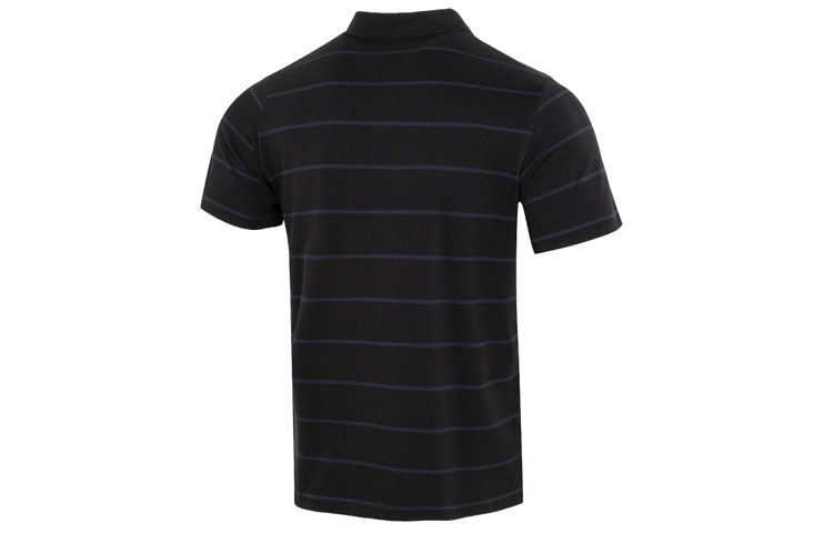 adidas Fi Stripe Polo Athleisure Casual Sports Short Sleeve Polo Shirt Black HE7433