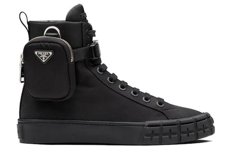 (WMNS) PRADA Wheel Re-Nylon Hight Sneakers 'Black' 1T551M_1YFL_F0002_F_035