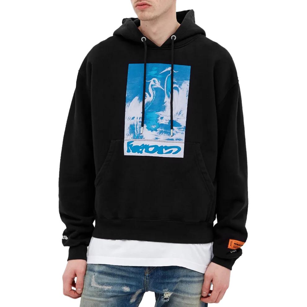 HERON PRESTON Herons Captcha Hoodie 'Black Blue' HMBB017S21JER0031040BLACK