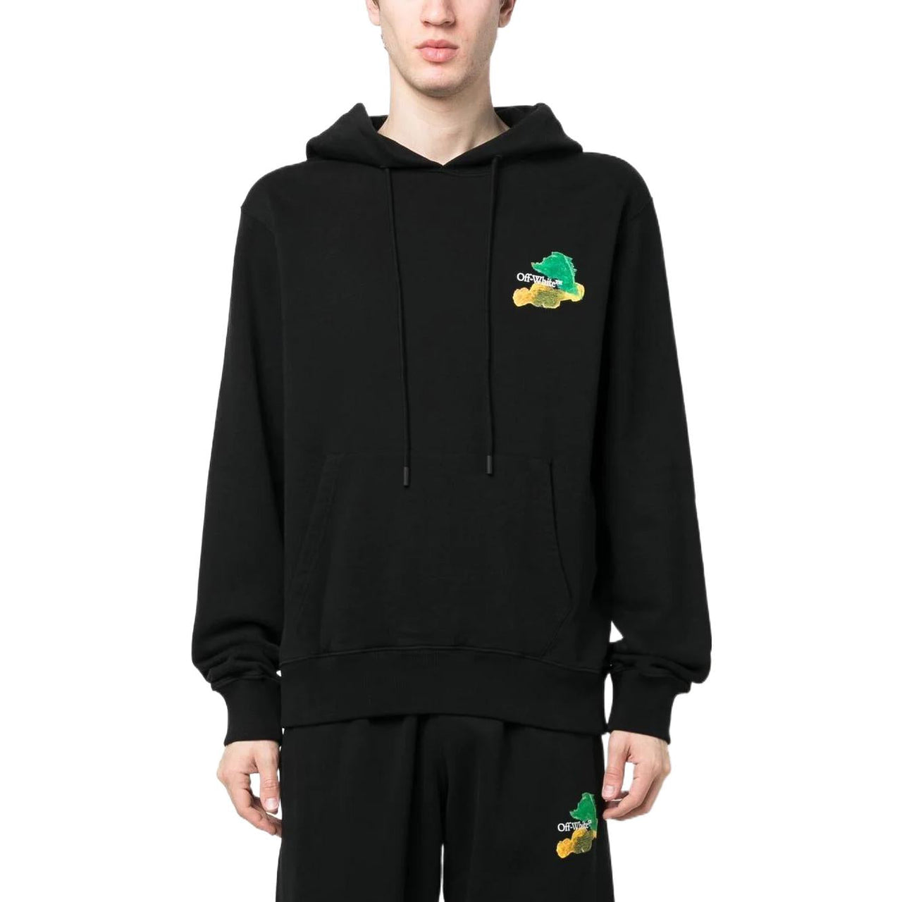 Off-White Brush Arrows Slim Skate Hoodie 'Black Multi-Color' OMBB097S23FLE0041084