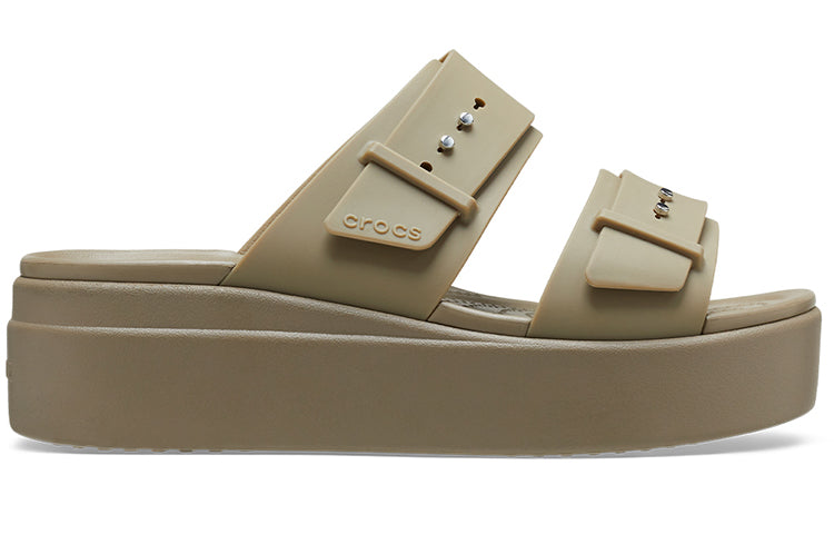 (WMNS) Crocs Brooklyn Low Wedge Sandal 'Beige' 207431-260