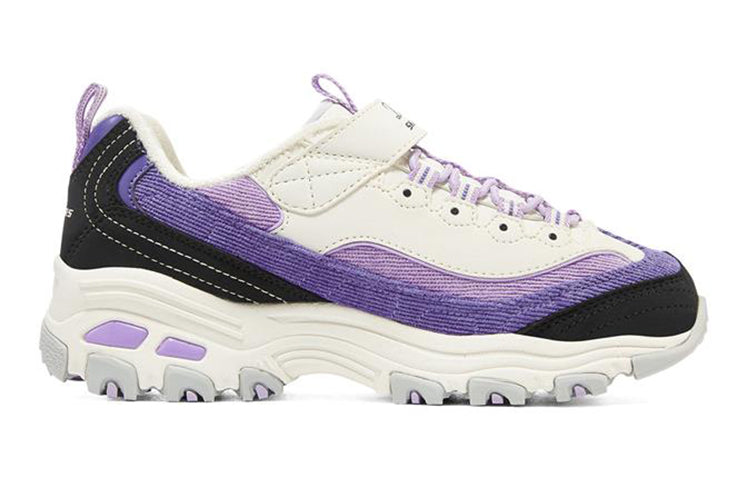 (GS) Skechers D'Lites 'Purple White Black' 302524L-PUR
