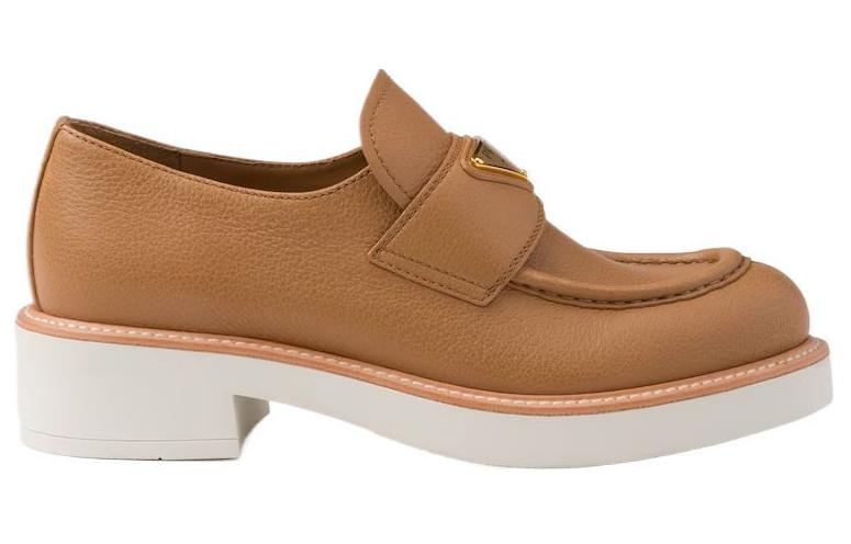 PRADA Loafers 3cm Women's Brown