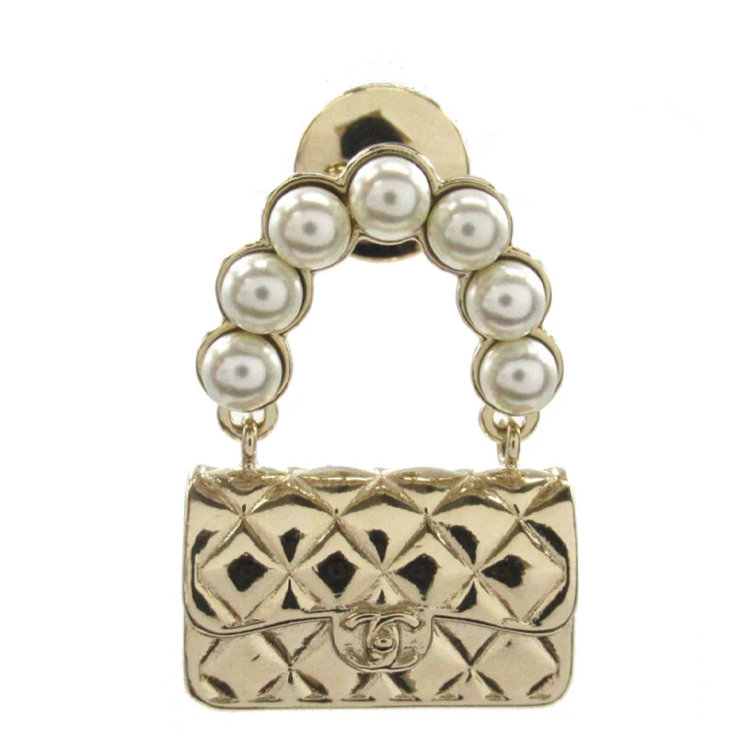 CHANEL Gold-Plated Brooches Women's Gold