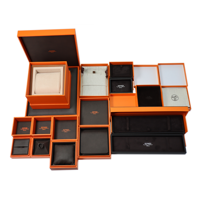 HERMES 18K Rose Gold Stud Earrings Women's Gold