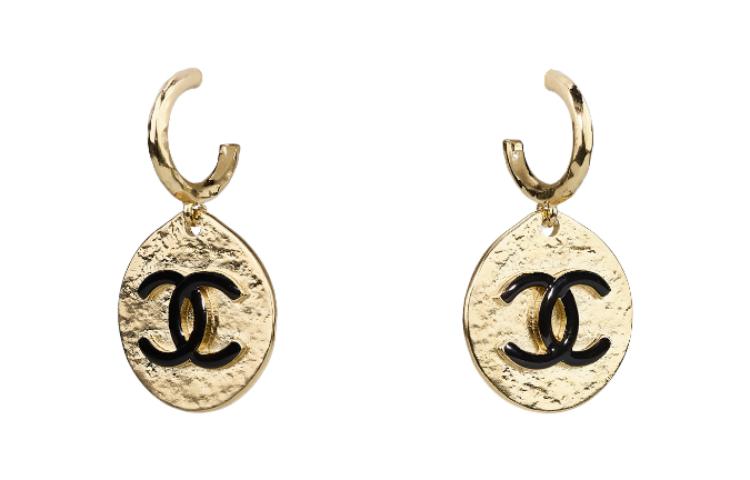 CHANEL Earrings Women's Gold