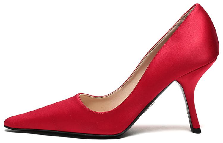 PRADA Satin Pumps 'Fiery Red' Women's