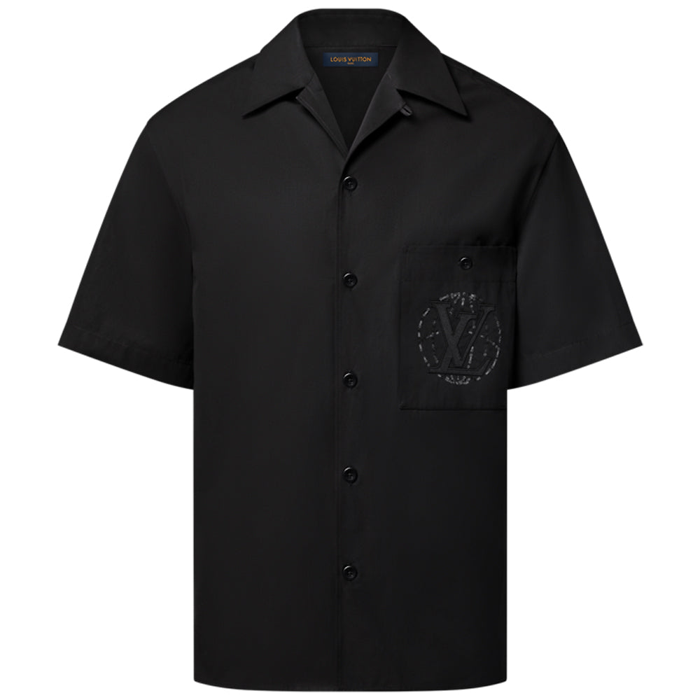 LOUIS VUITTON Embroidered Short-Sleeved Cotton Shirt
