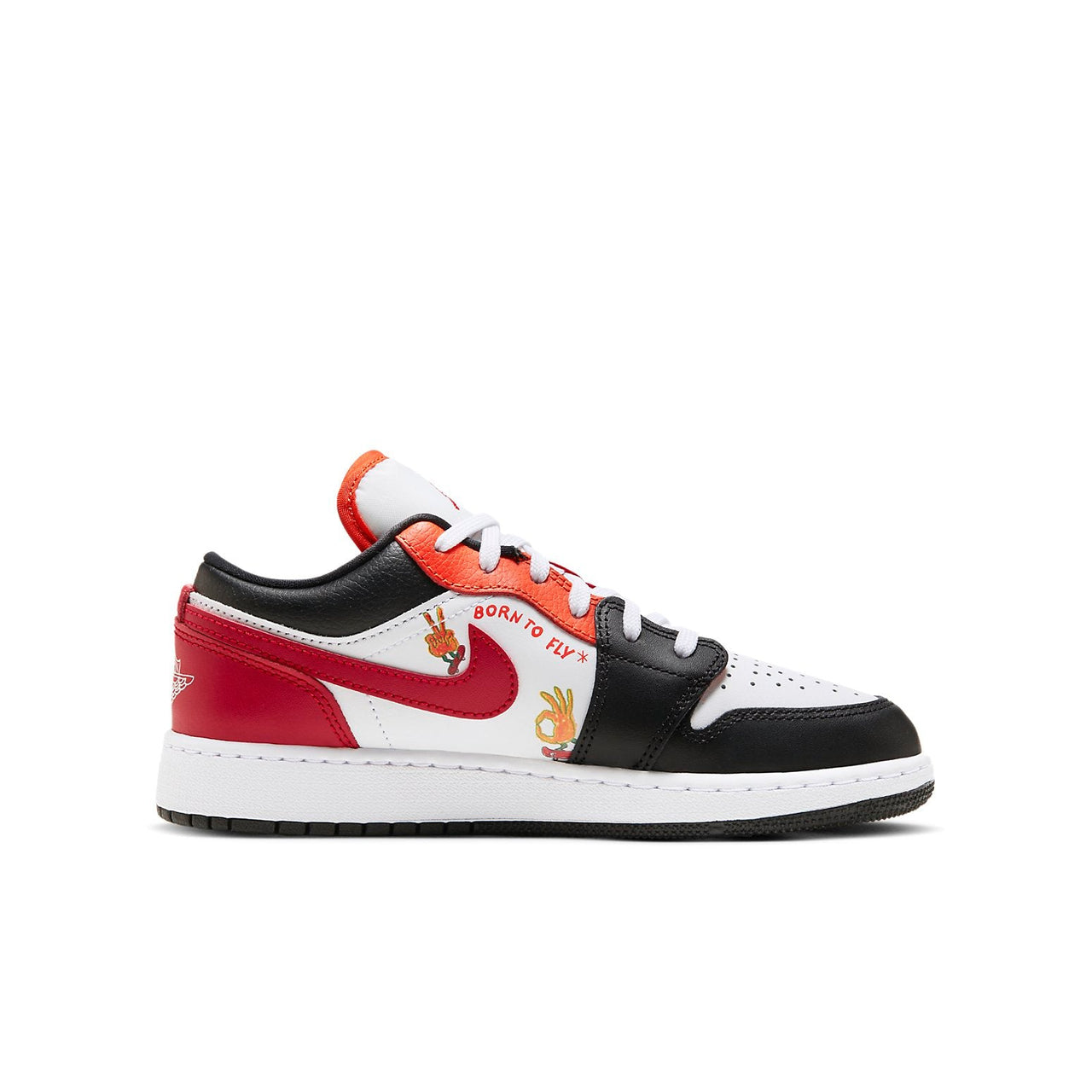 (GS) Air Jordan 1 Low 'Flaming Swoosh - Gym Red' FJ7222-101