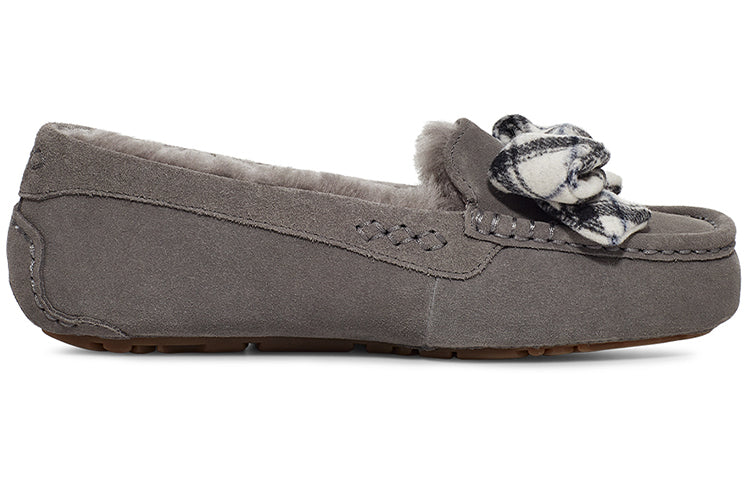 (WMNS) UGG ANSLEY Plaid Bow 'Charcoal' 1127850-CHRC