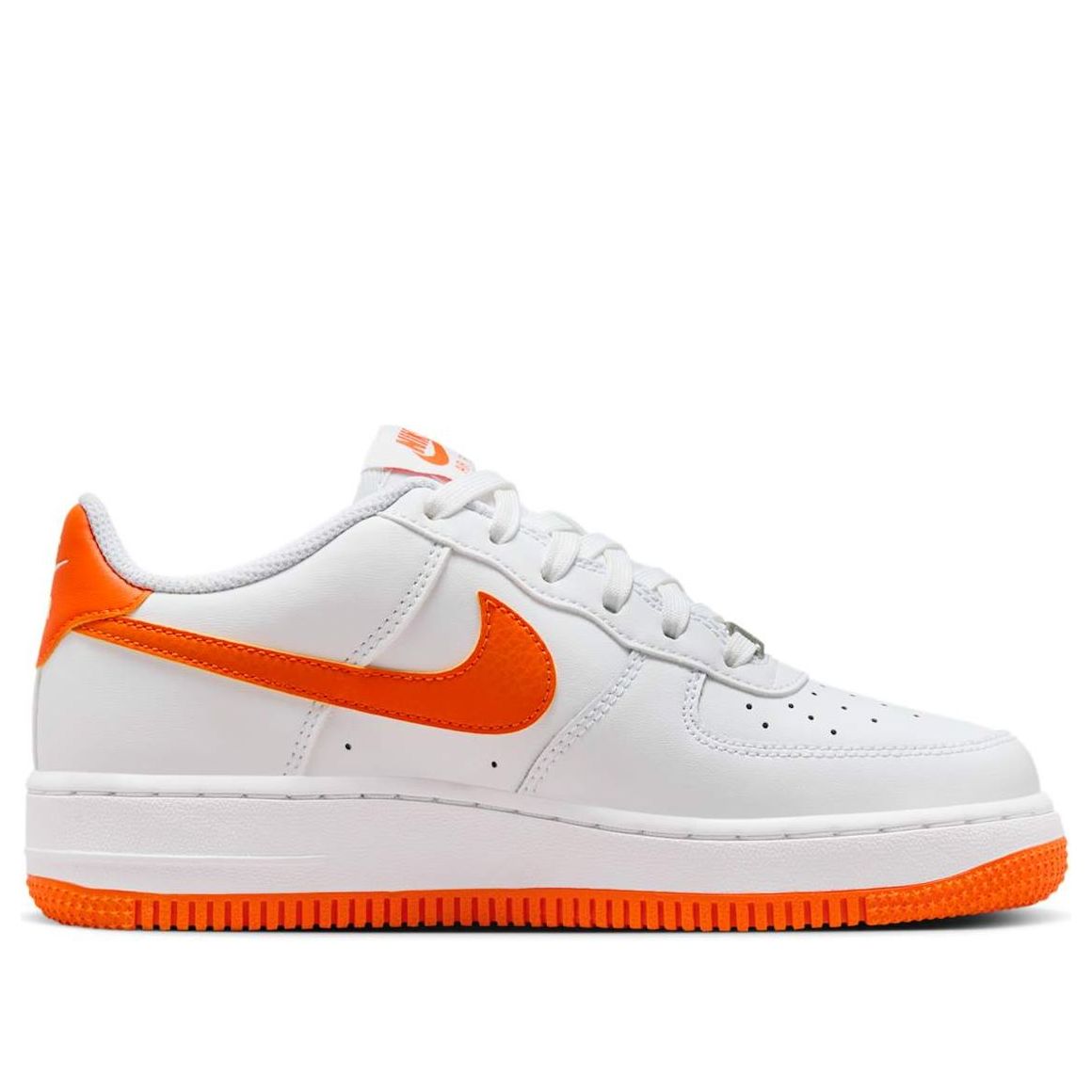 (GS) Nike Air Force 1 'White Safety Orange' FV5948-113