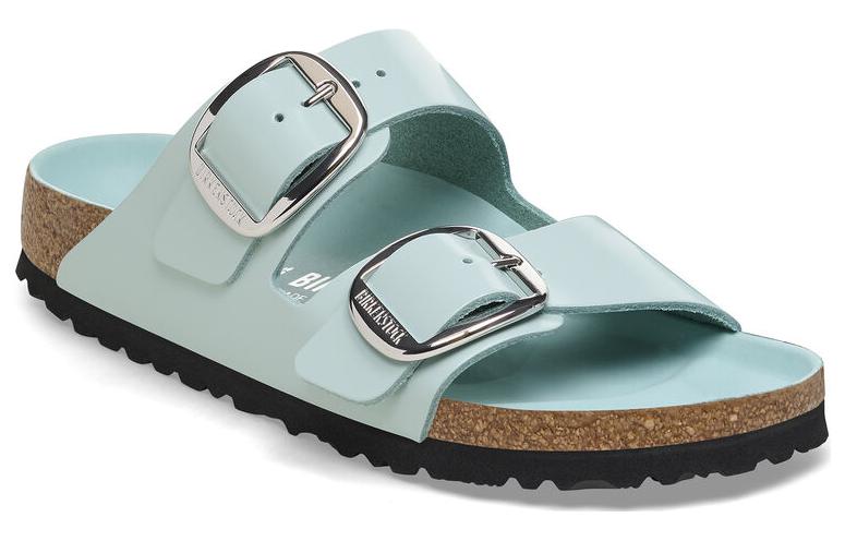 (WMNS) Birkenstock Arizona Big Buckle Nubuk Leather Narrow Fit 'Teal' 1026495