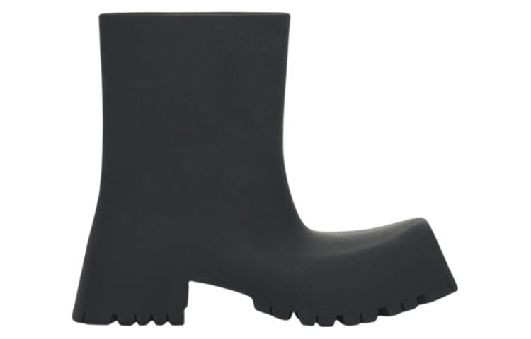 (WMNS) Balenciaga 50mm Trooper Rubber Boots 'Black' 679326W0FO81000