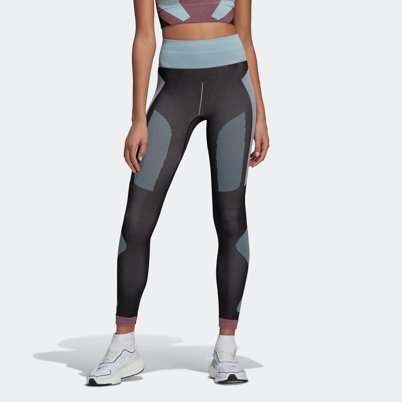 (WMNS) adidas by Stella McCartney TrueStrength Yoga Knit Tights 'Black' HG8786