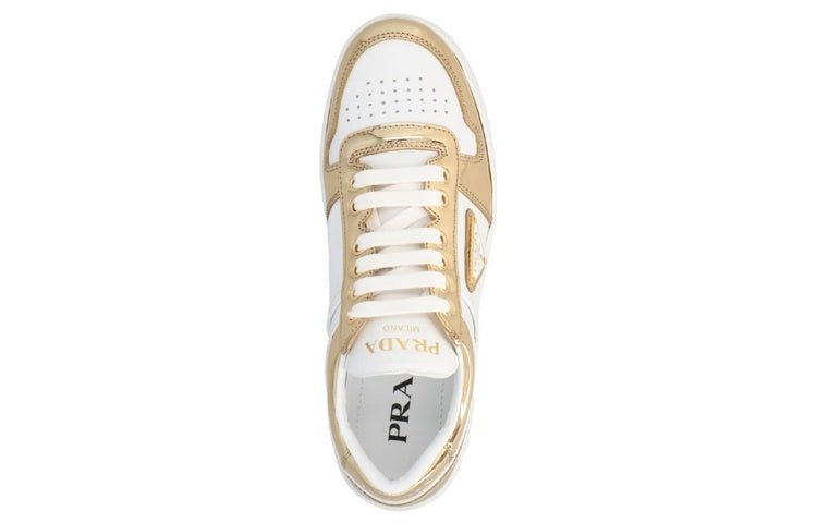 (WMNS) PRADA Downtown Leather Sneakers 'White Gold' 1E792M_3LMG_F056X_F_030