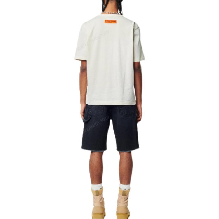 HERON PRESTON FW22 NF Heron BW T-shir 'White Black' HMAA032C99JER0030110