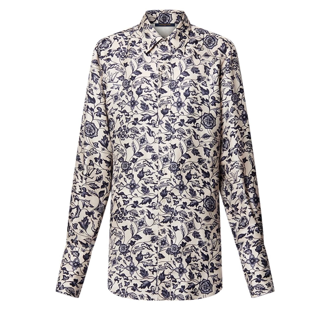 LOUIS VUITTON Botanical Print Silk Shirt