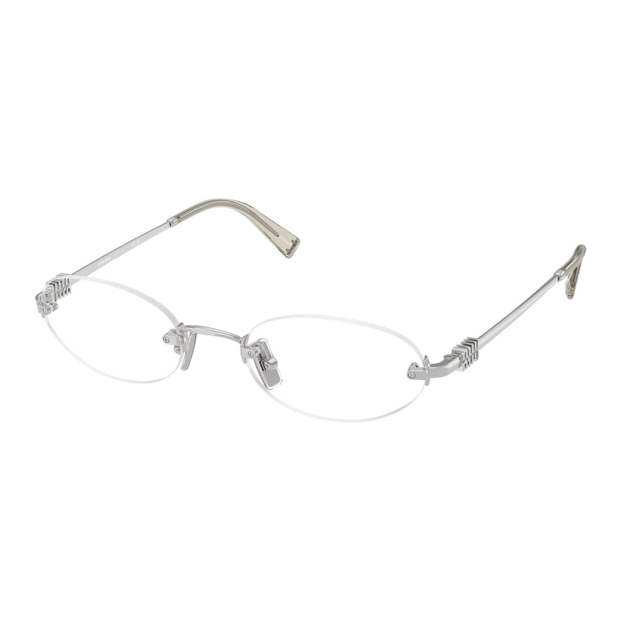 MIU MIU Eyewear Logo plaque Round frame Glasses