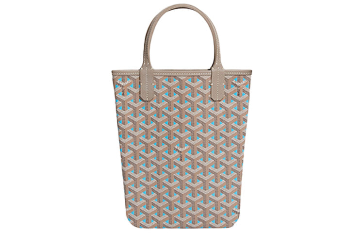 GOYARD Poitiers Canvas With Leather Tote Crossbody Bags Handbags Small Size Women's Turquoise