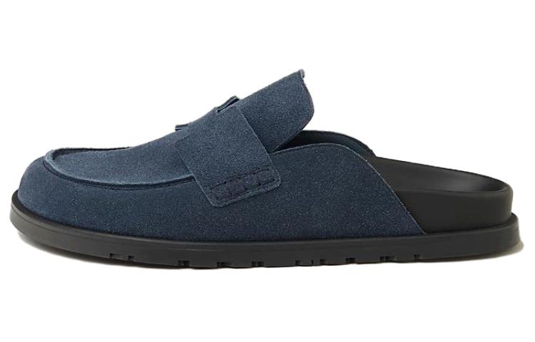 HERMES Go Wrap-toe Slippers Men's Blue