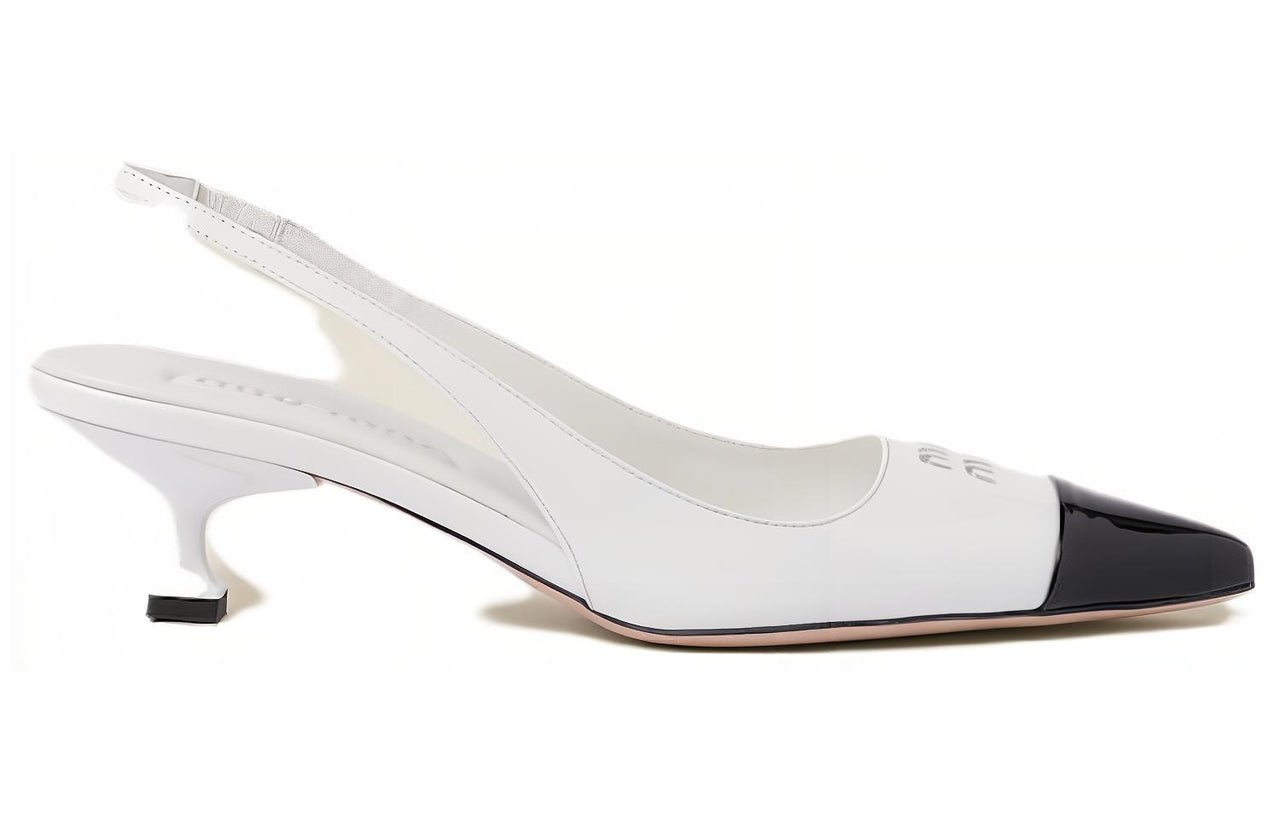 MIU MIU Cone Heel High Heels Women's White