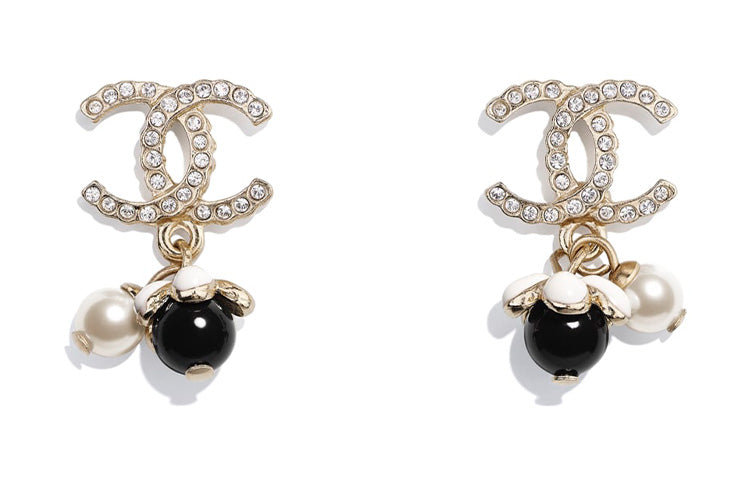 CHANEL 2000s CC logo Earrings