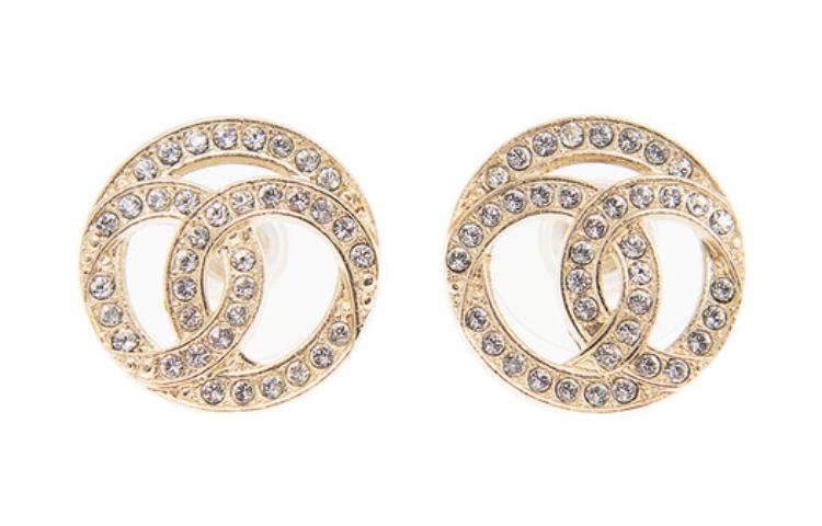 CHANEL Earrings Women's Gold
