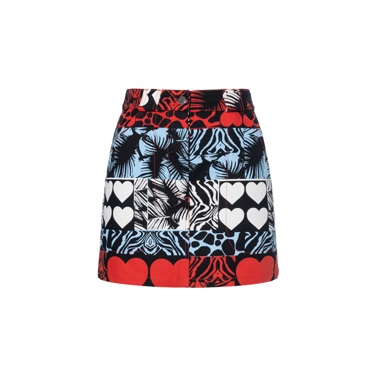 HERMES Denim Short Skirts Women's Red