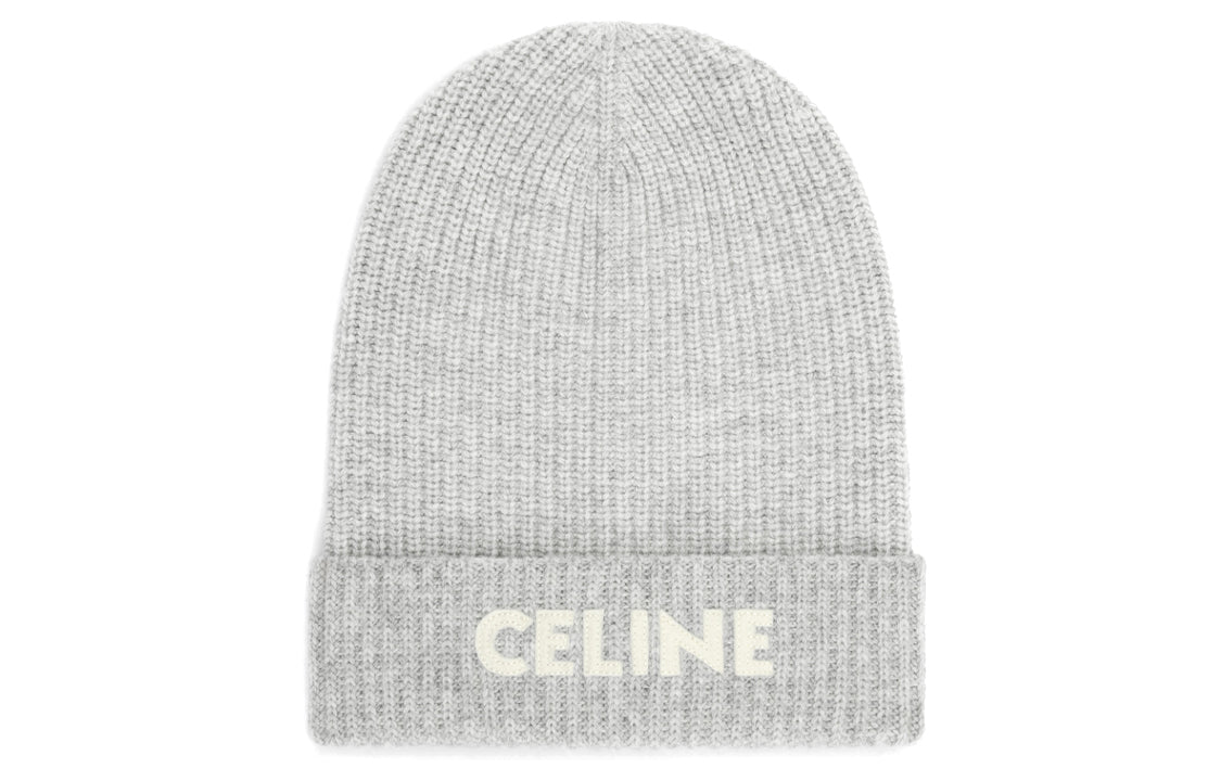 CELINE Ribbed Felted Wool Beanie
