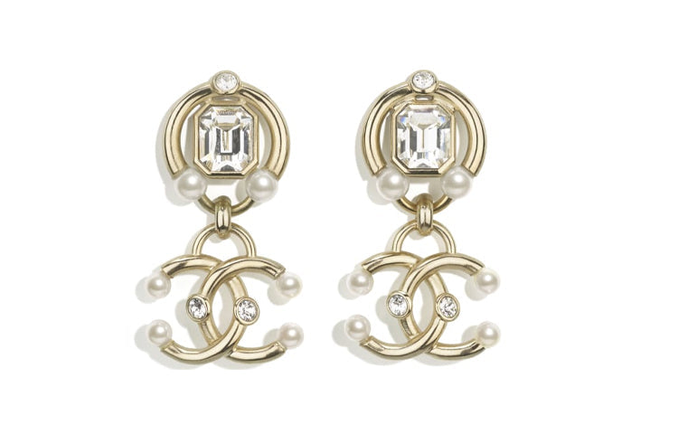 CHANEL Earrings Women's Gold