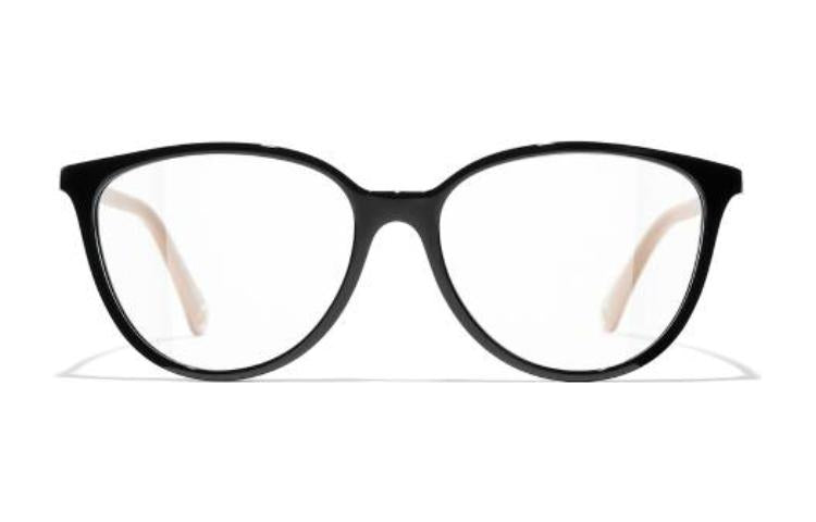 CHANEL Acetate Cat Eye Sunglasses Women's Black