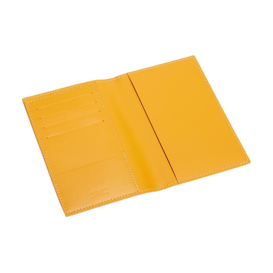GOYARD Grenelle Cow Leather Card Holder Passport Holder Small Size Unisex Yellow