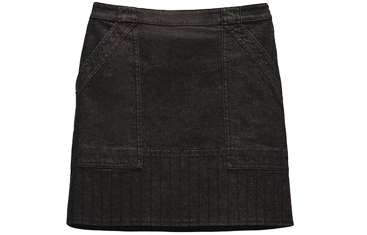 HERMES Denim Short Skirts Women's Black