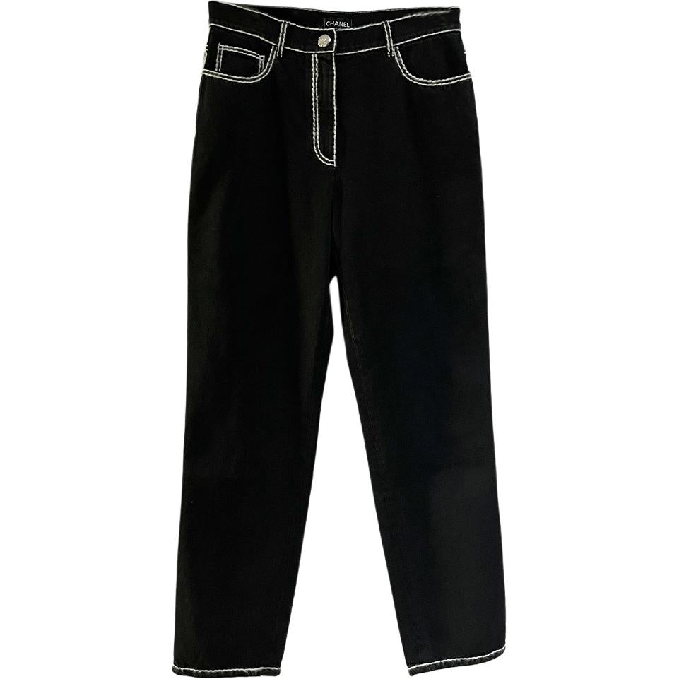 CHANEL FW24 Casual Pants Women's Black