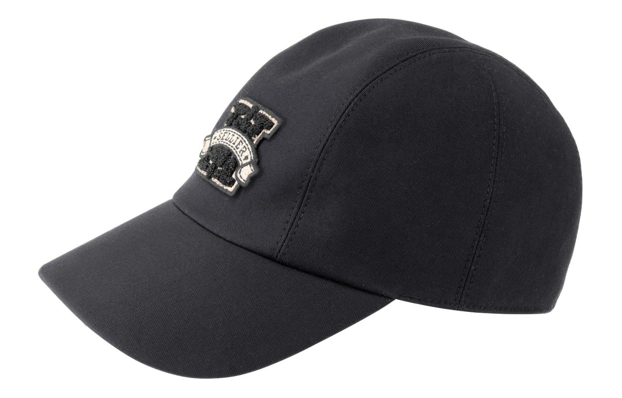 HERMES Cotton Baseball Caps Unisex Black