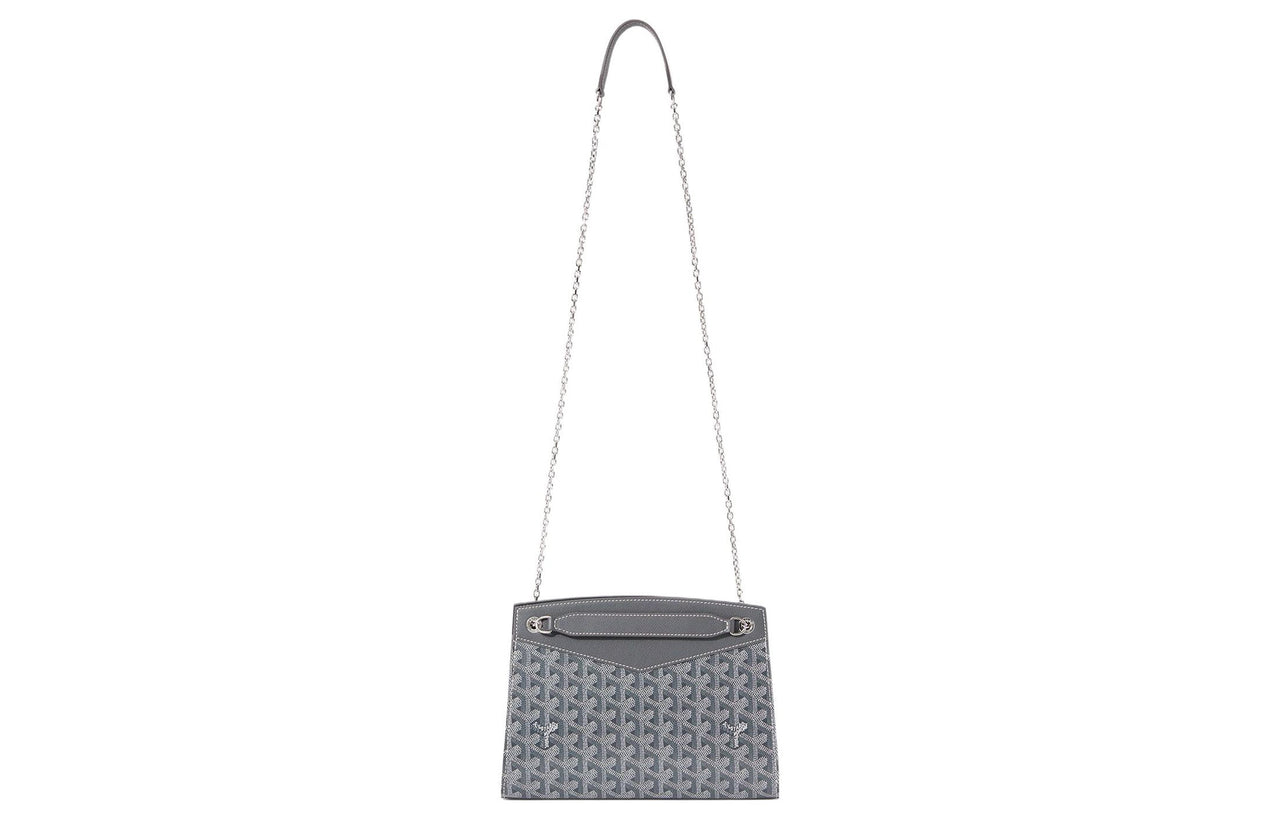 GOYARD Rouette Canvas With Leather Totes Chain Bag Shoulder Bag Women's Gray