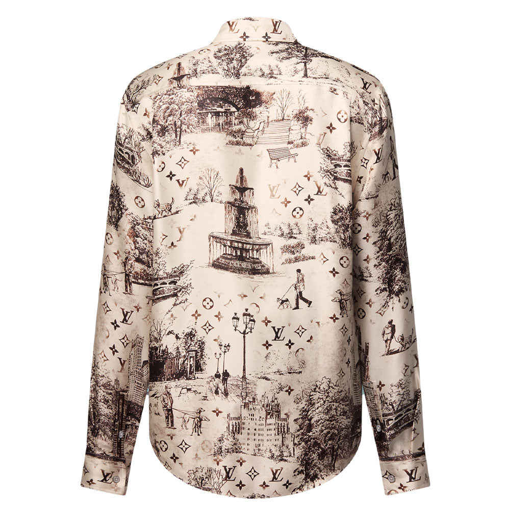 LOUIS VUITTON Long-Sleeved Silk Shirt
