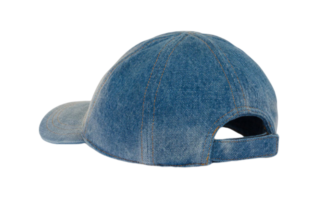 PRADA Triangle-logo Denim Baseball Cap