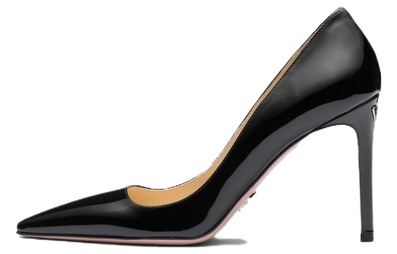 PRADA Patent Slim Heel High Heels 9.5cm Women's Black