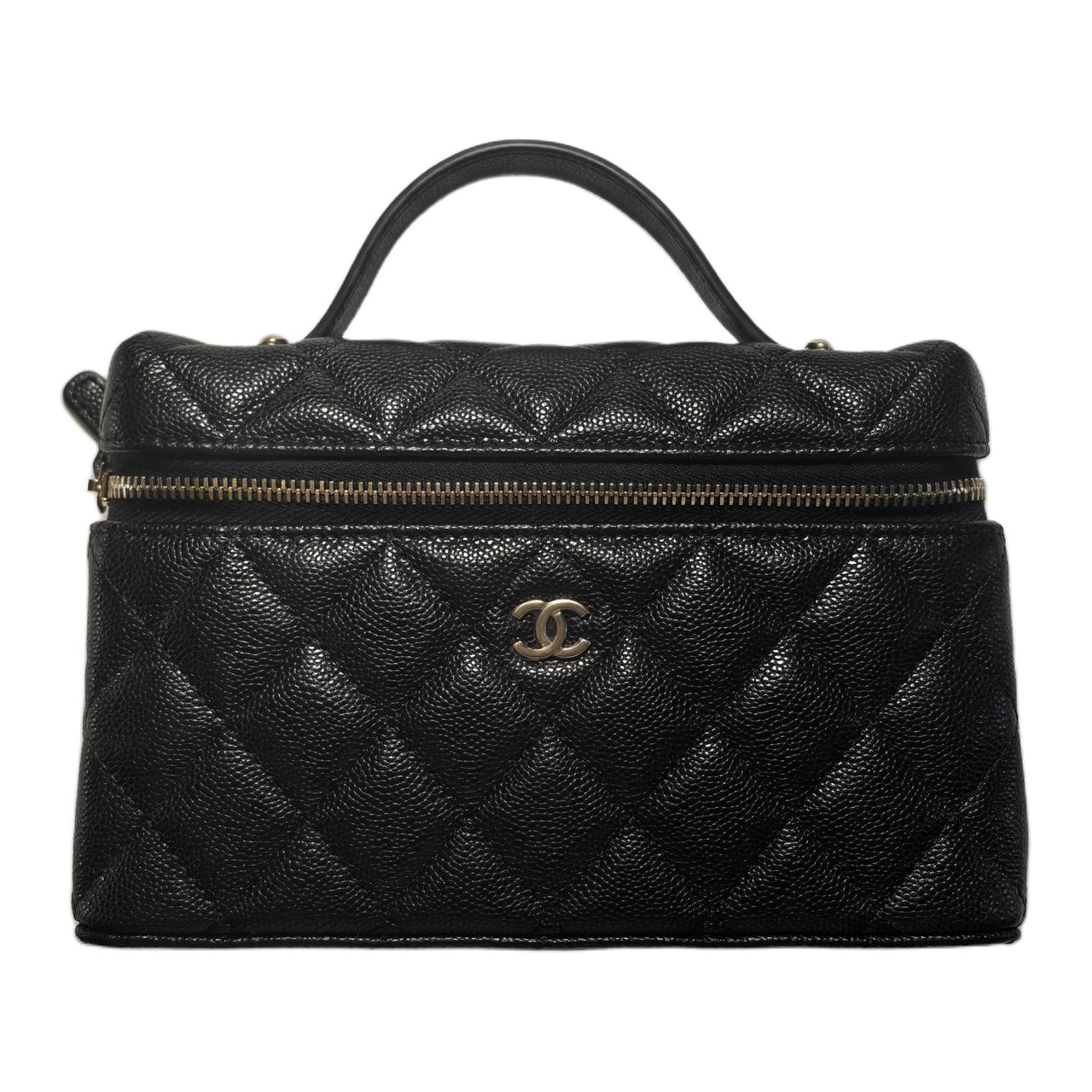 CHANEL Calfskin Shoulder Bag Crossbody Bag Handbag Regular Women's Black
