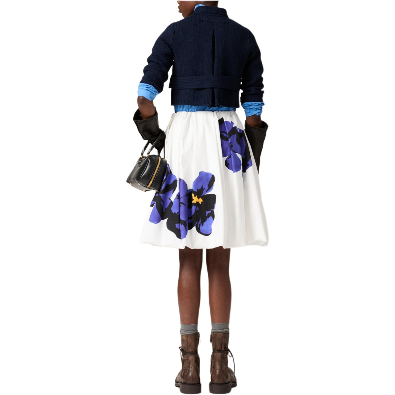 MIU MIU Cropped Wool Jacket 'Navy'