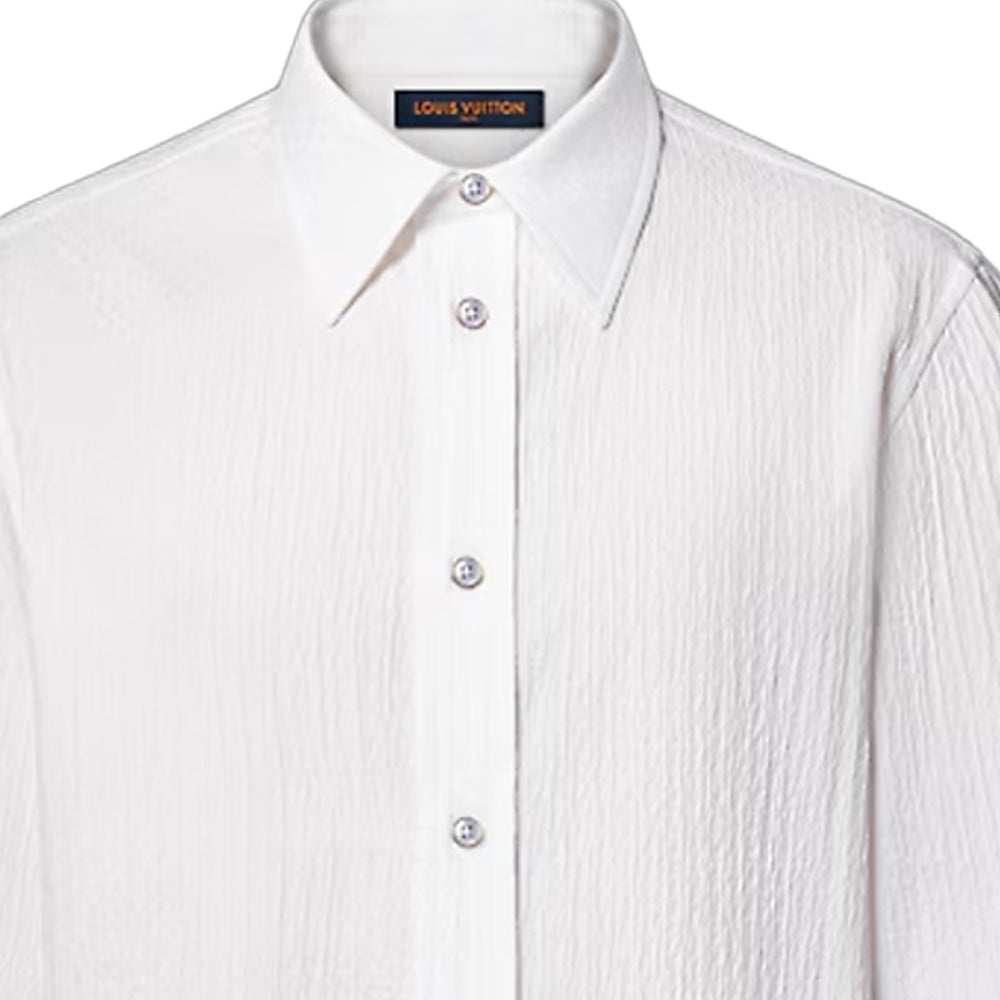 LOUIS VUITTON Monogram Jacquard Long-Sleeved Cotton Shirt