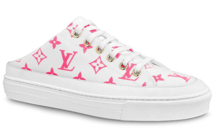 LOUIS VUITTON Stellar Closed Toe Slippers Women's Red White