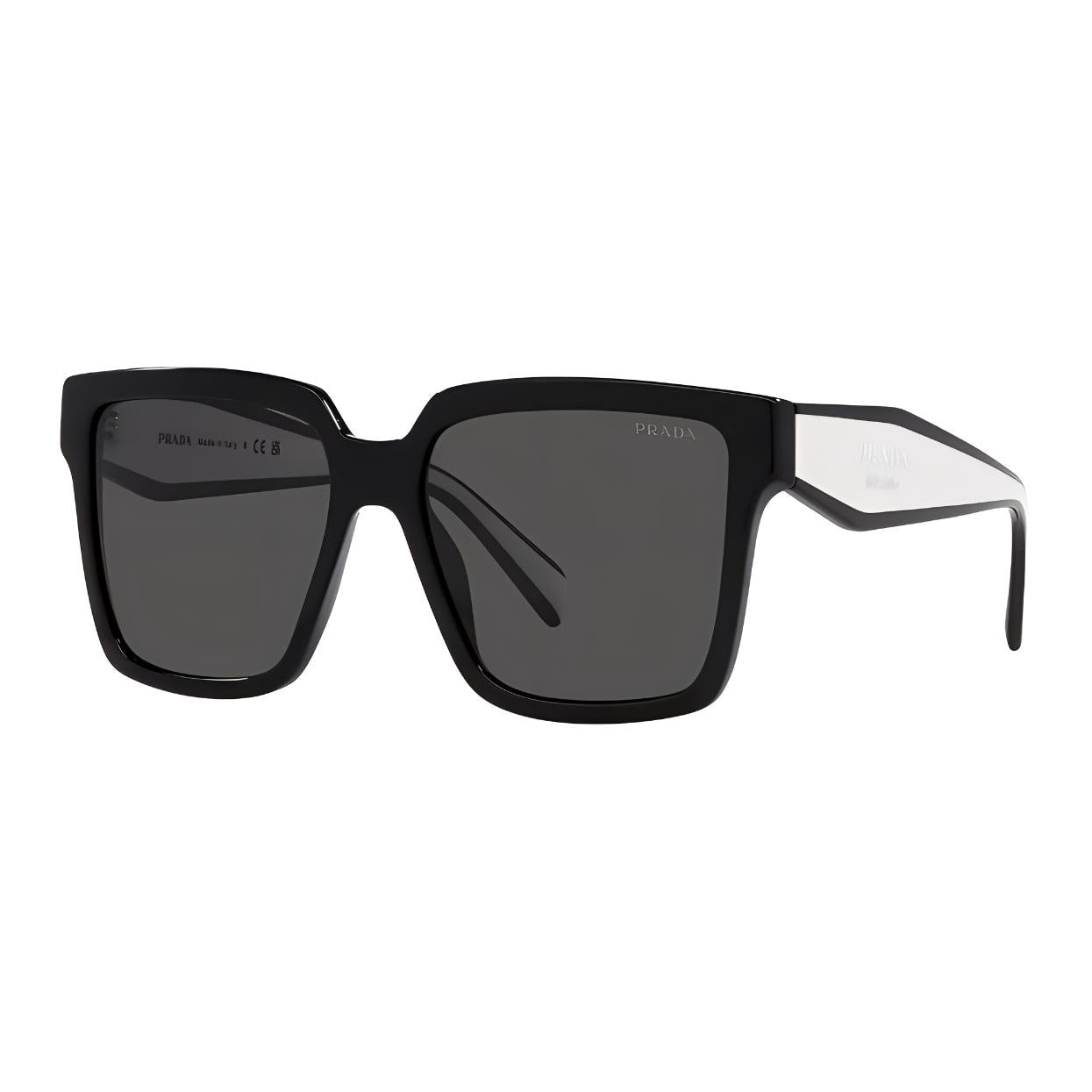 PRADA Acetate Square Sunglasses Unisex Black