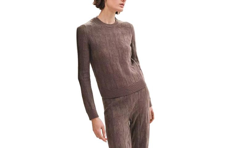 HERMES FW23 Sweater Women's Elephant Gray