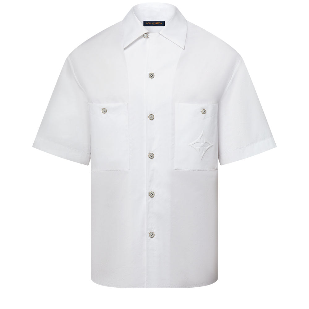 LOUIS VUITTON Signature Short-Sleeved Cotton Shirt