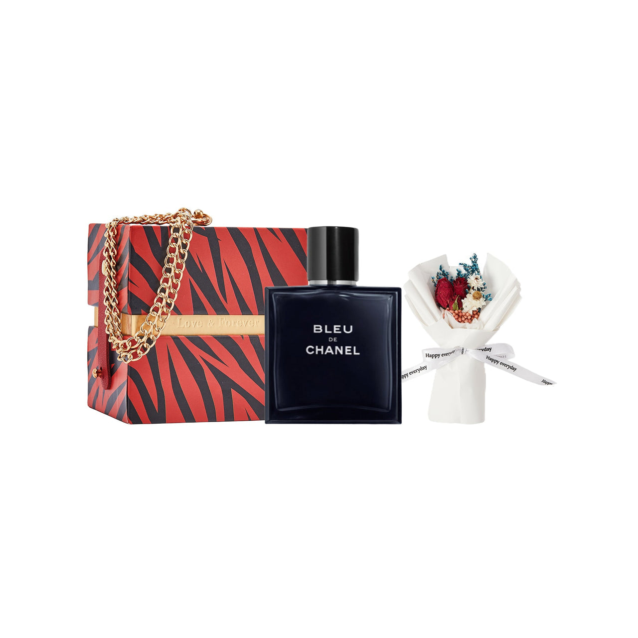 CHANEL Red Pattern Box Fragrance Sets Eau De Toilette Eau De Parfum 50ml/100ml/150ml+Bouquet